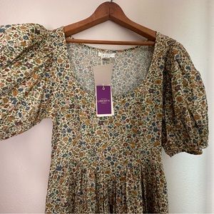 Doen Abrielle Dress Sunshine Poppy Bell floral XS NWT
